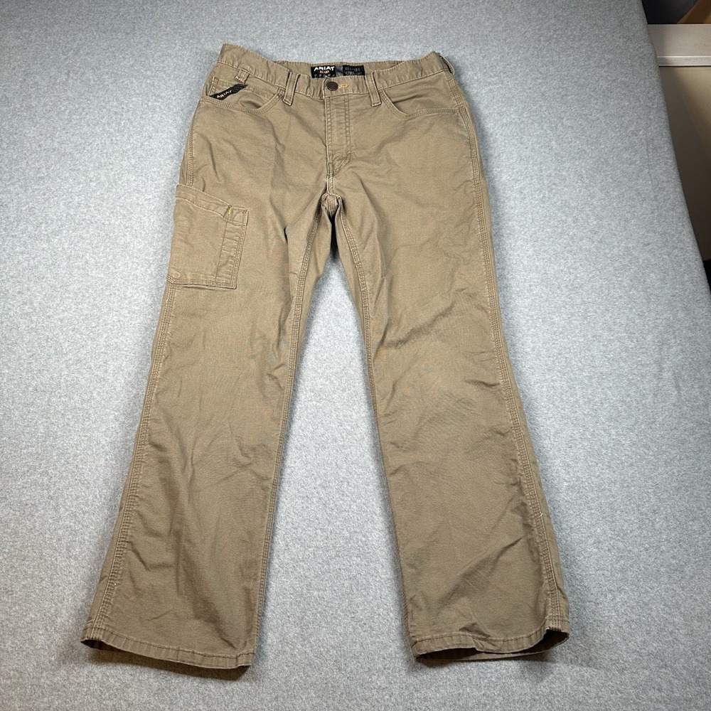 Ariat Rebar M4 DuraStretch Work Pants 32x30 (30x28) Field Khaki Relaxed Straight
